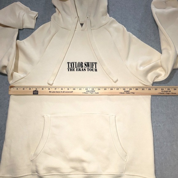 Taylor Swift The Eras Tour Hoodie Unisex Cream / Beige Sz XS Oversized Pullover - Picture 7 of 10